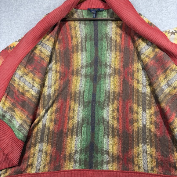 Polo Ralph Lauren Serape Aztec Southwestern Draped Shawl Cardigan - Size S/M EUC - Picture 7 of 9